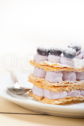 napoleon blueberry cake dessert