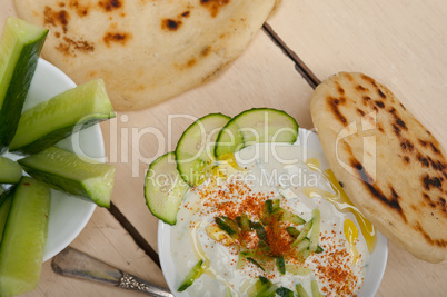 Arab middle east goat yogurt and cucumber salad