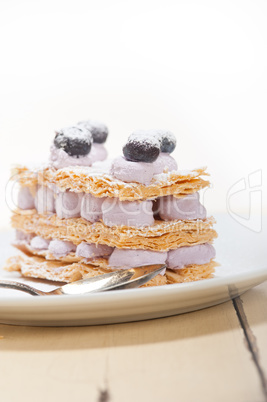 napoleon blueberry cake dessert