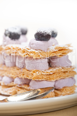 napoleon blueberry cake dessert