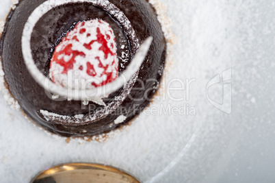 fresh chocolate strawberry mousse