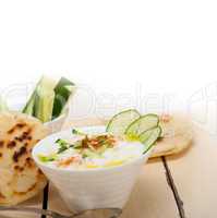 Arab middle east goat yogurt and cucumber salad