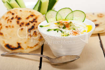 Arab middle east goat yogurt and cucumber salad