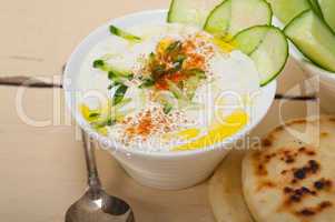 Arab middle east goat yogurt and cucumber salad