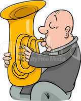 trumpeter musician cartoon illustration