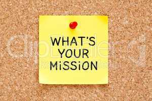 What is Your Mission Sticky Note