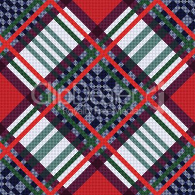 Diagonal seamless pattern as a tartan plaid