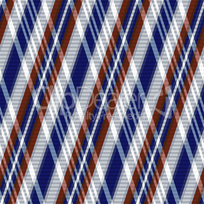 Rhombic tartan seamless texture in blue, grey and brown hues