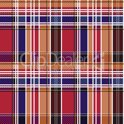 Tartan seamless texture mainly in red and blue hues