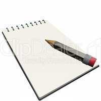 Writing pad with pencil