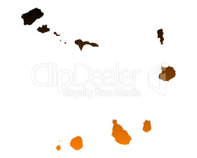 Karte der Kapverdischen Inseln