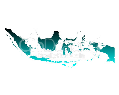 Karte von Indonesien