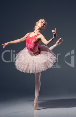 Portrait of the ballerina in ballet pose