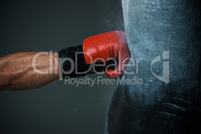 Boxing training and Punching bag