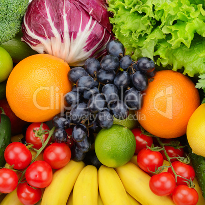 set fruit and vegetable