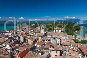 Panoramic view from The Scaliger Castle at Sirmione town