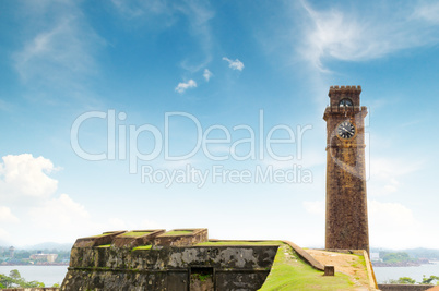 clock on the tower (Galle, Sri Lanka)