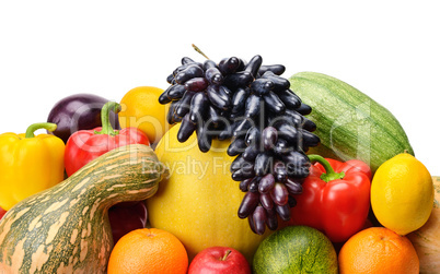 fruit and vegetable isolated on white background