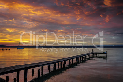 sunrise at Starnberg Lake