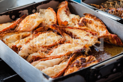 Fried lobsters