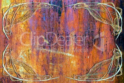 Colored grunge iron background Colored grunge iron background
