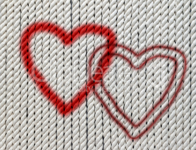 hearts on cotton twine