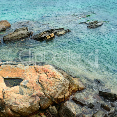 Beautiful stones in the ocean