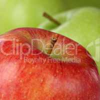 Nahaufnahme roter Apfel Frucht mit Textfreiraum