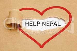 Help Nepal Torn Paper
