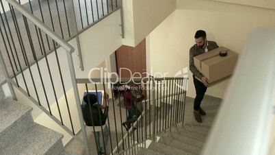 Tenants Friends Young People Students Moving To New Apartment Home