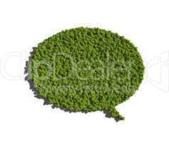 conversation bubble create by tree white background