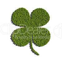 Four leaf clover create by tree white background