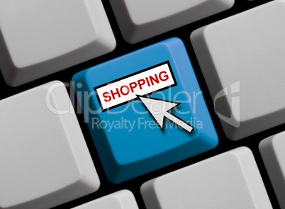 Computer Tastatur mit Mauspfeil: Shopping