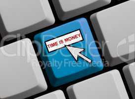Computer Tastatur mit Mauspfeil: Time is Money