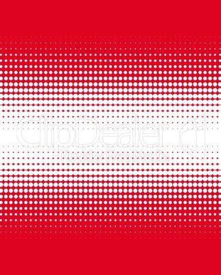 Farbverlauf aus roten Punkten auf weißem Hintergrund