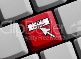 Computer Tastatur mit Mauspfeil: Pressefreiheit