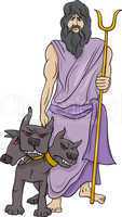 greek god hades cartoon illustration