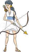 greek goddess artemis cartoon