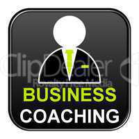 Schwarzer freigestellter Button - Business Coaching