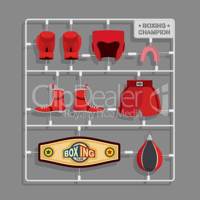 Boxing champion Plastic model kits