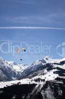 Paraglider am Kitzsteinhorn, Österreich