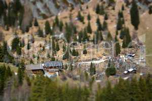 Tilt Shift Aufnahme, Alpen, Österreich