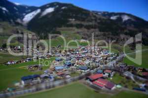 Tilt Shift Aufnahme, Alpen, Österreich