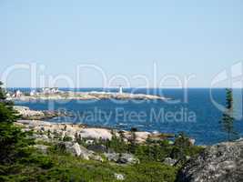 Blick auf den Leuchtturm von Peggys Cove