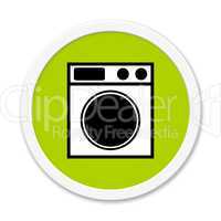Runder Button grün: Waschmaschine
