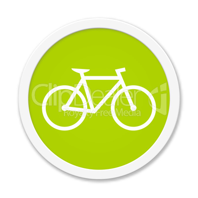 Runder Button grün: Fahrrad
