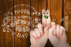 Composite image of patricks day fingers