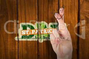 Composite image of patricks day fingers