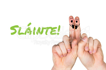 Composite image of patricks day fingers