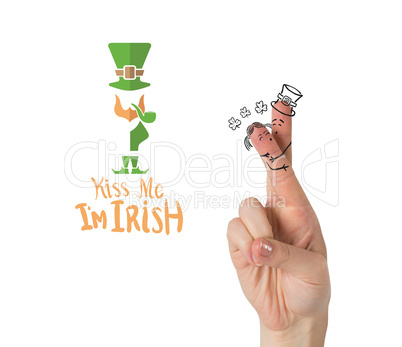 Composite image of patricks day fingers